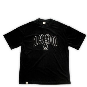 T-shirt 1990 Retro Black Tee 100% cotton